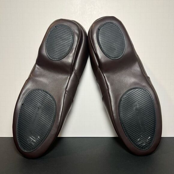 Mens DR. LEONARDS Brown Leather Slip On Comfort Flats / Size 10 Medium - Picture 8 of 9